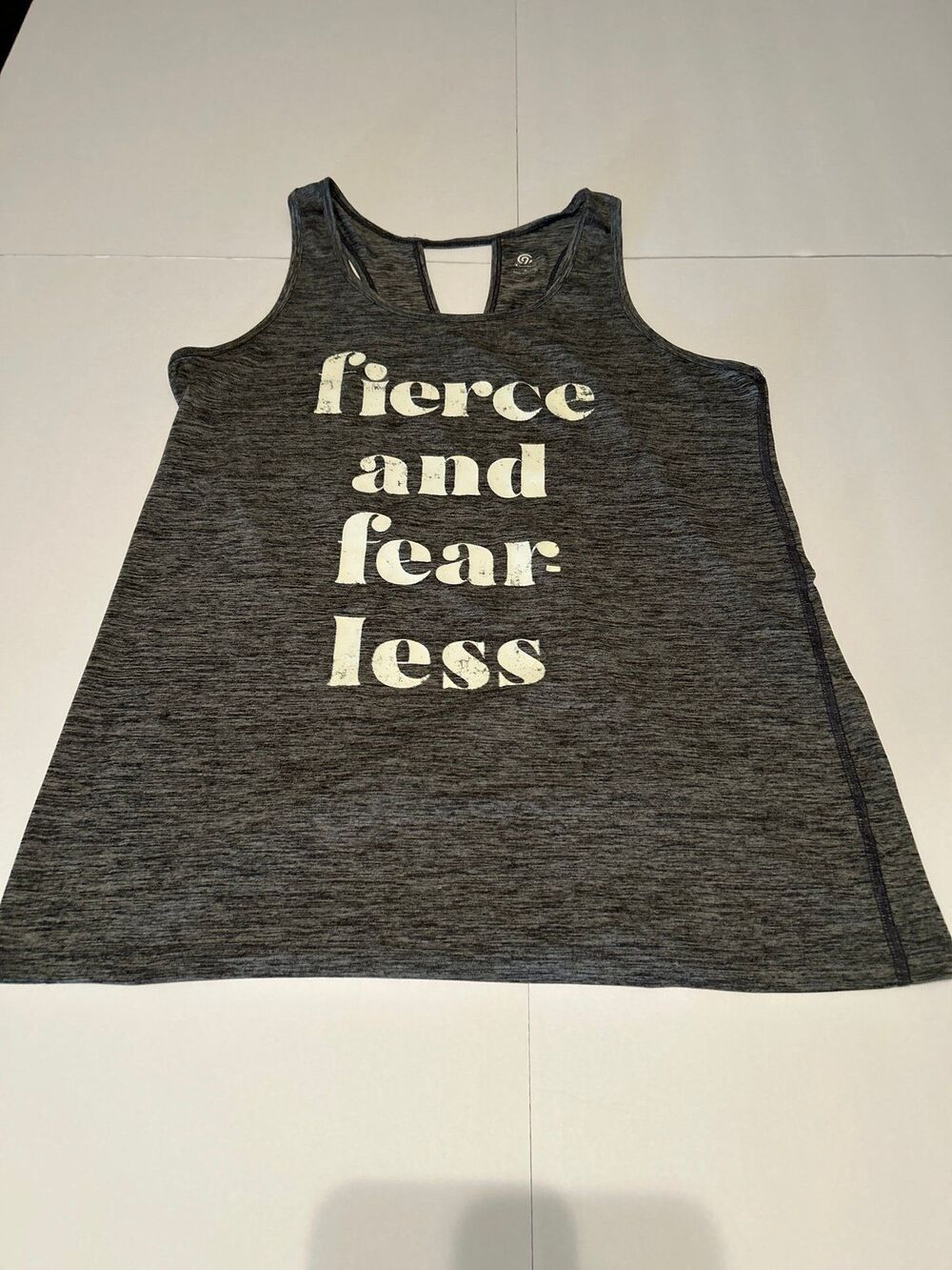 Champion Women’s Medium Heathered Dark Grey "Fierce and Fearless" Tank Top